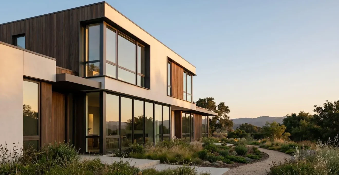 Vue architecturale de fenêtres modernes apportant valeur et performance énergétique à une habitation