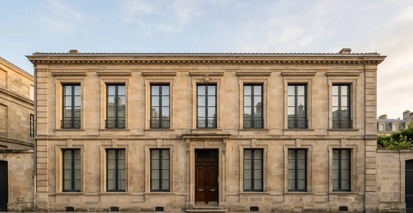 Façade élégante d'une maison bourgeoise avec fenêtres rénovées respectant l'architecture d'origine